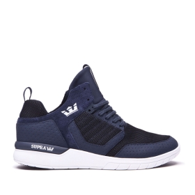 Supra Mens METHOD Navy/Black/white High Top Shoes | CA-98428